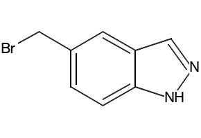 5-(Bromomethyl)-1H-indazole structure, CAS 496842-04-7