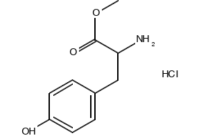 DL-TYROSINE METHYL ESTER HCL structure, CAS 68697-61-0