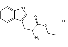 DL-TRYPTOPHAN ETHYL ESTER HCL structure, CAS 6519-67-1