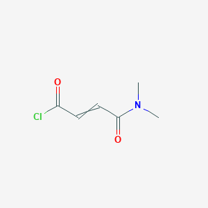 2-Butenoyl chloride, 4-(dimethylamino)-4-oxo-, (E)- (9CI) structure, CAS 61853-52-9