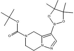 tert-butyl 3-(tetramethyl-1,3,2-dioxaborolan-2-yl)-4H,5H,6H,7H-pyrazolo[1,5-a]pyrazine-5-carboxylate structure, CAS 1798843-08-9