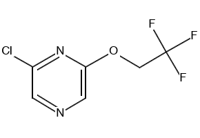 Pyrazine, 2-chloro-3-(2,2,2-trifluoroethoxy)- structure, CAS 1251156-39-4