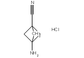 3-aminobicyclo[1.1.1]pentane-1-carbonitrile hydrochloride structure, CAS 2170371-90-9