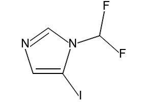 1-(difluoromethyl)-5-iodo-1H-imidazole structure, CAS 2172559-98-5