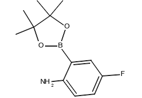 2-AMINO-5-FLUOROPHENYL BORONIC ACID PINACOL ESTER structure, CAS 863578-24-9