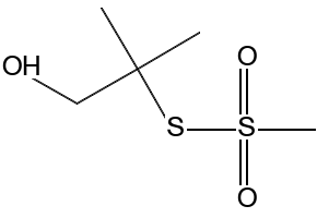 S-(1-Hydroxy-2-methylpropan-2-yl) methanesulfonothioate structure, CAS 2127875-65-2