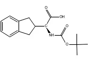 (S)-TERT-BUTOXYCARBONYLAMINO-INDAN-1-YL-ACETIC ACID structure, CAS 181227-47-4