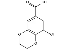 1,4-Benzodioxin-6-carboxylic acid, 8-chloro-2,3-dihydro- structure, CAS 851814-20-5