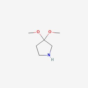 3,3-diMethoxy-Pyrrolidine structure, CAS 143656-52-4