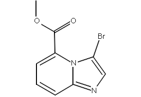 3-Bromo-imidazo[1,2-a]pyridine-5-carboxylic acid methyl este structure, CAS 1392210-97-7