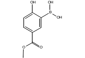 Benzoic acid, 3-borono-4-hydroxy-, 1-methyl ester structure, CAS 1229442-38-9