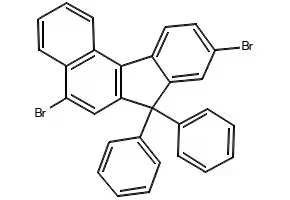 5,9-Dibromo-7,7-diphenyl-7H-benzo[c]fluorene structure, CAS 854952-90-2