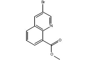 8-Quinolinecarboxylic acid, 3-bromo-, methyl ester structure, CAS 1823896-96-3