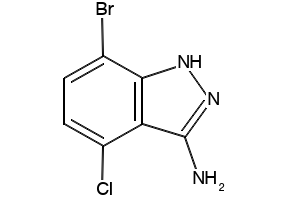 7-Bromo-4-chloro-1H-indazol-3-ylamine structure, CAS 1626336-65-9