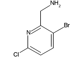 (3-Bromo-6-chloropyridin-2-yl)methanamine structure, CAS 1211589-28-4