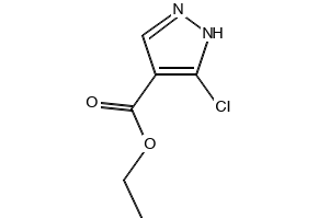 Ethyl 3-chloro-1H-pyrazole-4-carboxylate structure, CAS 1393667-83-8