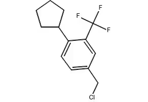 4-ChloroMethyl-1-cyclopentyl-2-trifluoroMethyl-benzene structure, CAS 957208-65-0