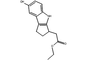 ethyl 2-(7-hydroxy-1,2,3,4-tetrahydrocyclopenta[b]indol-3-yl)acetate structure, CAS 1206124-13-1