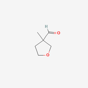 3-Furancarboxaldehyde, tetrahydro-3-methyl- structure, CAS 79437-22-2