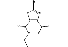 Oxazole, 2-bromo-4-(difluoromethyl)- structure, CAS 1781104-73-1