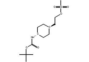 CarbaMic acid, N-[trans-4-[2-[(Methylsulfonyl)oxy]ethyl]cyclohexyl]-, 1,1-diMethylethyl ester structure, CAS 917342-28-0