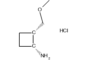 cis-2-(trifluoromethyl)cyclobutanamine;hydrochloride structure, CAS 2940859-81-2