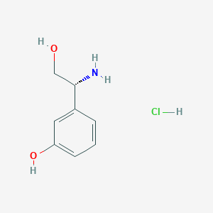 (2R)-2-AMINO-2-(3-HYDROXYPHENYL)ETHAN-1-OL HYDROCHLORIDE structure, CAS 1391439-54-5