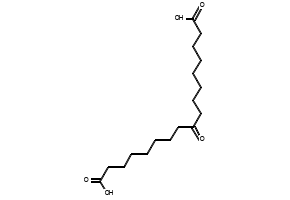 Heptadecanedioic acid, 9-oxo- structure, CAS 1502-36-9