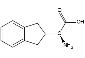 1H-Indene-2-acetic acid, a-amino-2,3-dihydro-, (S)- structure, CAS 155239-51-3
