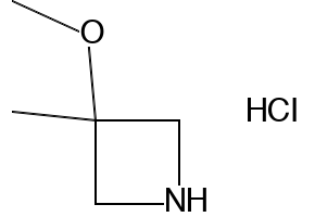 3-(methoxymethyl)-3-methylazetidine hydrochloride structure, CAS 1622351-29-4