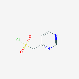 4-Pyrimidinemethanesulfonyl chloride structure, CAS 1196155-51-7