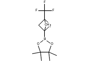 1,3,2-Dioxaborolane, 4,4,5,5-tetramethyl-2-[3-(trifluoromethyl)bicyclo[1.1.1]pent-1-yl]- structure, CAS 2410440-14-9