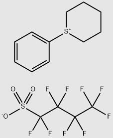 2H-Thiopyranium, tetrahydro-1-phenyl-, 1,1,2,2,3,3,4,4,4-nonafluoro-1-butanesulfonate structure, CAS 797760-79-3
