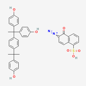 1-Naphthalenesulfonic acid, 6-diazo-5,6-dihydro-5-oxo, ester with 4,4'-[1-[4-[1-(4-hydroxyphenyl)-1-methylethyl]phenyl]-ethylidene]bis[phenol] structure, CAS 137902-98-8