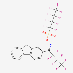 1-Butanone, 1-(9H-fluoren-2-yl)-2,2,3,3,4,4,4-heptafluoro-, O-[(1,1,2,2,3,3,4,4,4-nonafluorobutyl)sulfonyl]oxime structure, CAS 749924-57-0