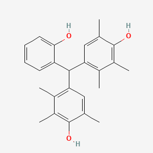 (2-HYDROXYPHENYL)BIS(4-HYDROXY-2,3,5-TRIMETHYLPHENYL)METHANE structure, CAS 184355-68-8