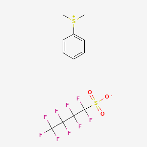 dimethyl(phenyl)sulfanium nonafluorobutane-1-sulfonate structure, CAS 220133-51-7