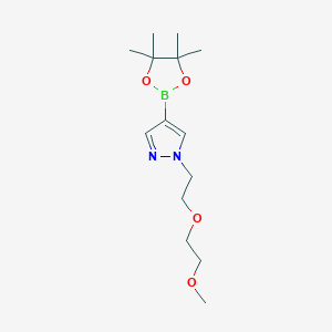 1H-Pyrazole, 1-[2-(2-methoxyethoxy)ethyl]-4-(4,4,5,5-tetramethyl-1,3,2-dioxaborolan-2-yl)- structure, CAS 1185767-91-2