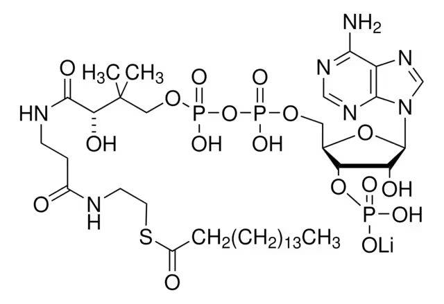 Palmitoyl coenzyme A lithium salt structure, CAS 188174-64-3