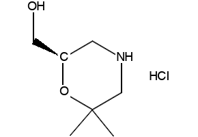 (r)-(6,6-dimethylmorpholin-2-yl)methanol hcl structure, CAS 1416444-88-6