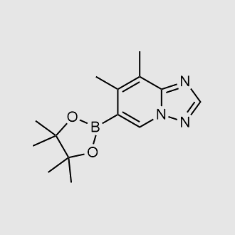 [1,2,4]Triazolo[1,5-a]pyridine, 7,8-dimethyl-6-(4,4,5,5-tetramethyl-1,3,2-dioxaborolan-2-yl)- structure, CAS 2243674-33-9