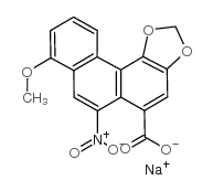 Aristolochic acid sodium salt structure, CAS 10190-99-5