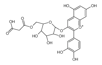 Cyanidin 3-(6”-malonylglucoside) structure, CAS 171828-62-9