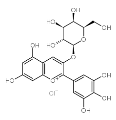 DELPHINIDIN-3-GALACTOSIDE structure, CAS 28500-00-7