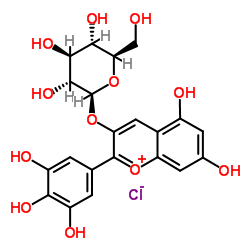 DELPHINIDIN-3-GLUCOSIDE structure, CAS 6906-38-3