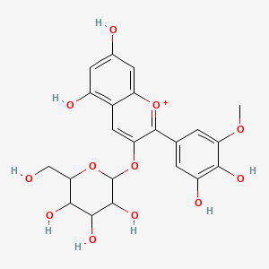 Petunidin 3-O-galactoside chloride structure, CAS 28500-02-9