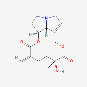 (15E)-13,19-Didehydro-12β-hydroxysenecionan-11,16-dione structure, CAS 520-59-2