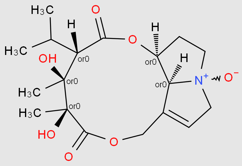 Trichodesmine N-oxide structure, CAS 55727-46-3