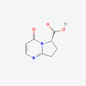 (S)-4-Oxo-4,6,7,8-tetrahydropyrrolo[1,2-a]pyrimidine-6-carboxylic acid structure, CAS 1190392-22-3