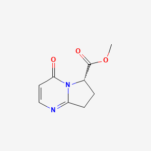 methyl(S)-4-oxo-4,6,7,8-tetrahydropyrrolo[1,2-a]pyrimidine-6-carboxylate structure, CAS 1190392-23-4